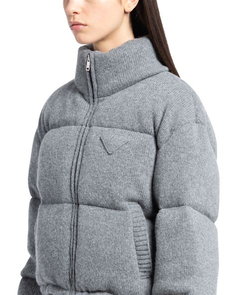 prada puffer jacket crop|prada cashmere puffer jacket.